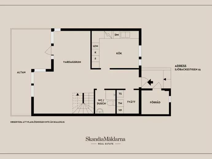 Floor plan for Sjöbackestigen 25