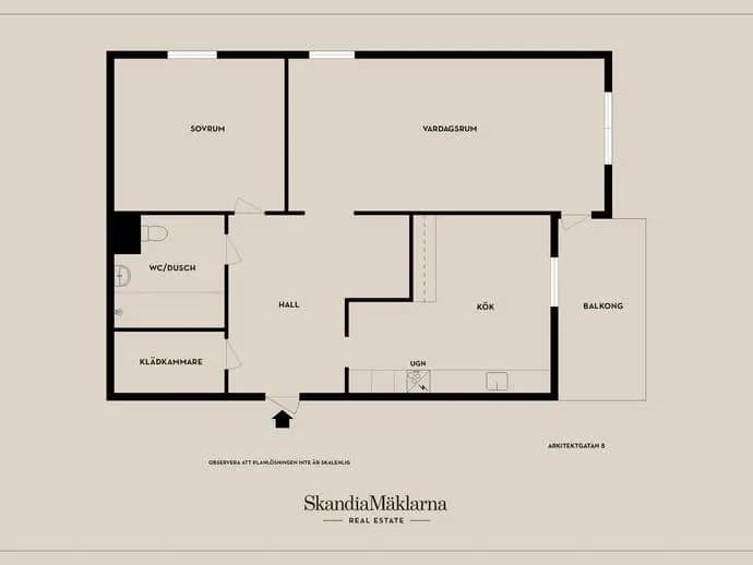 Floor plan for Arkitektgatan 8
