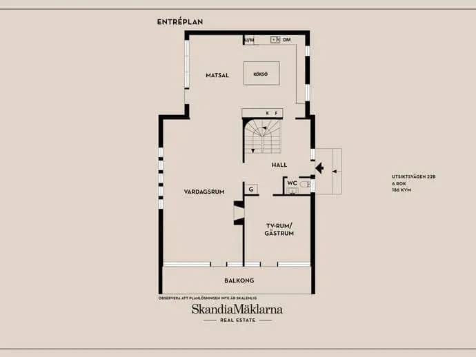 Floor plan for Utsiktsvägen 22B