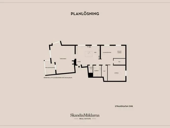 Planritning för Strandgatan 30B