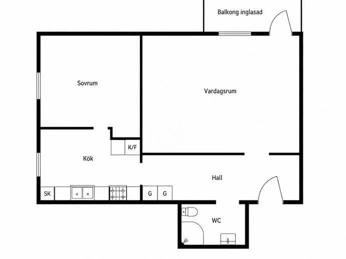 Floor plan for Getbergsvägen 5