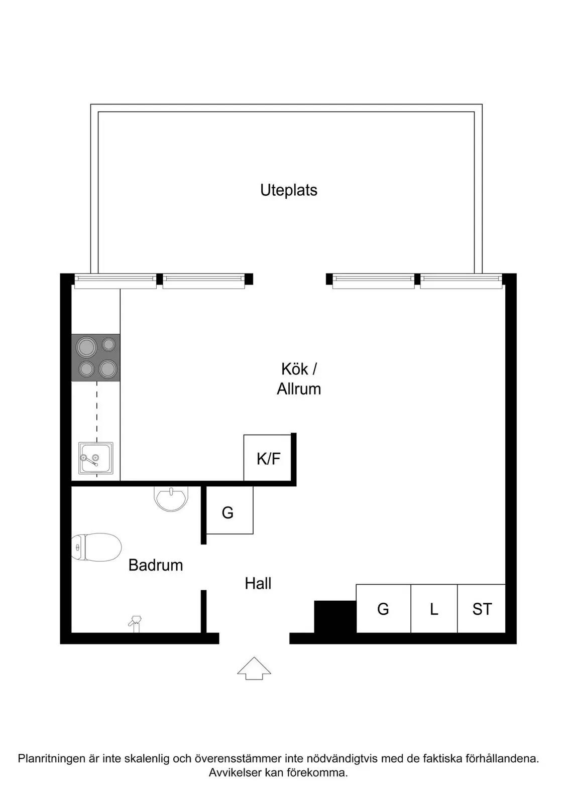 Floor plan for Östersundsgatan 7 (0105/1101)