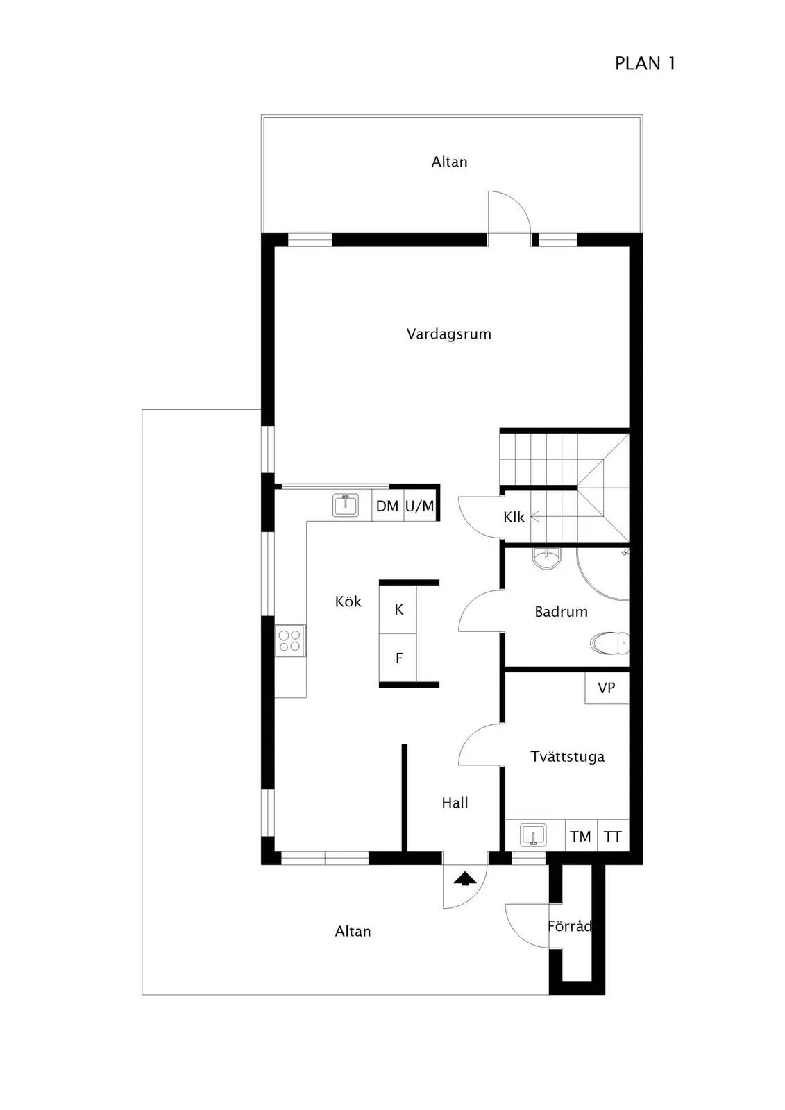 Floor plan for Björnvägen 40A