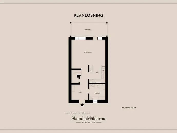Floor plan for Vesterbergs väg 14K