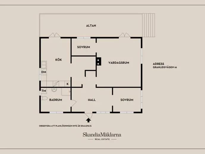 Floor plan for Granlidsvägen 10