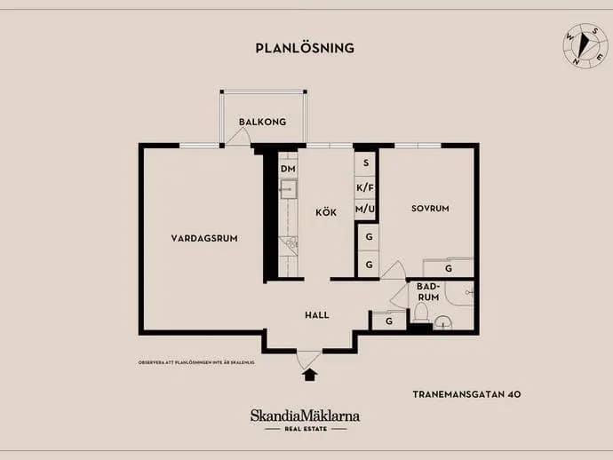 Floor plan for Tranemansgatan 40