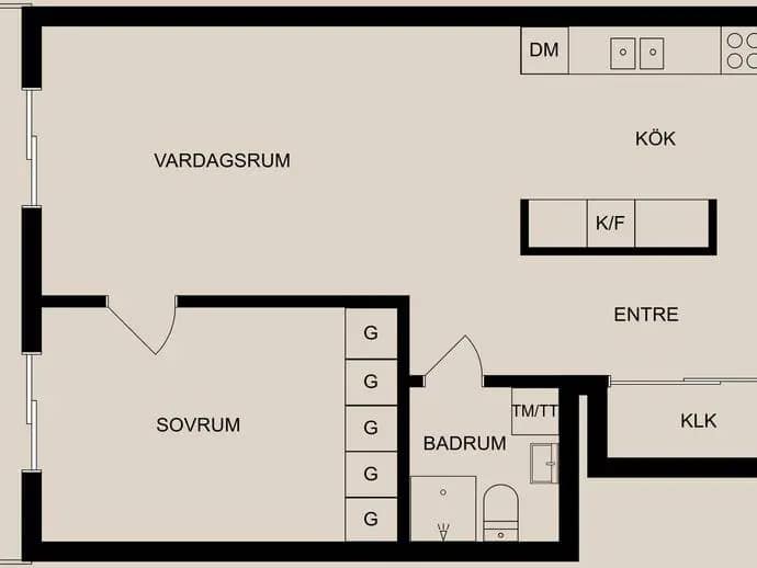 Planritning för Ljuragatan 10B