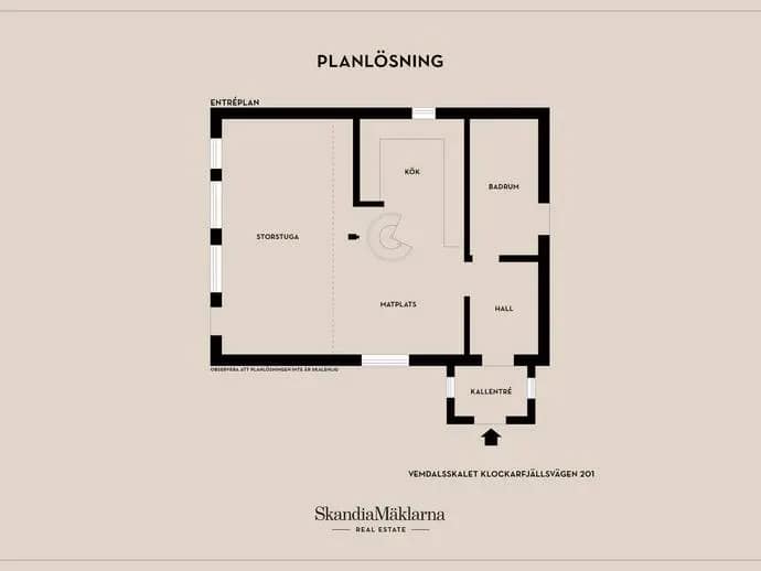 Floor plan for Vemdalsskalet Klockarfjällsvägen 201