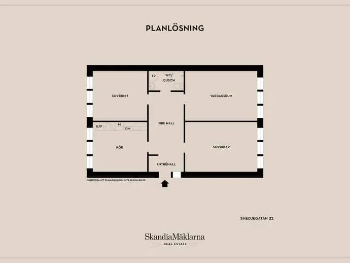 Floor plan for Smedjegatan 22