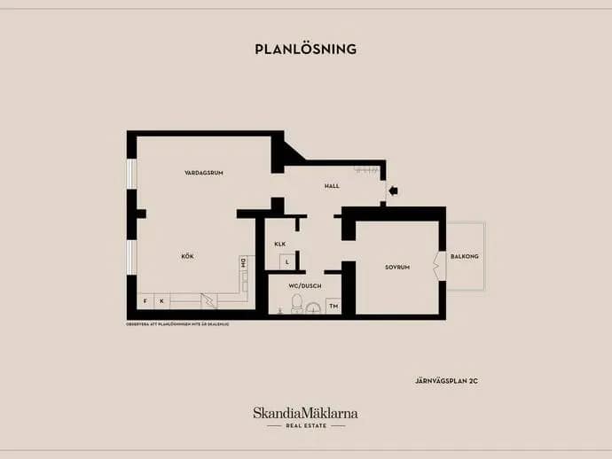 Floor plan for Järnvägsplan 2C