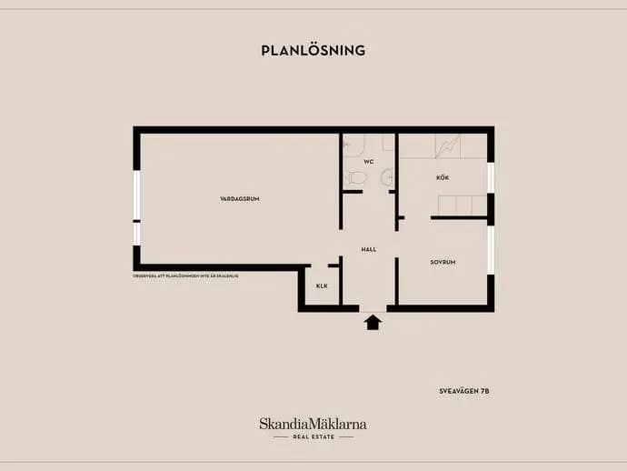Floor plan for Sveavägen 7B
