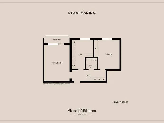 Floor plan for Kvarnvägen 2B