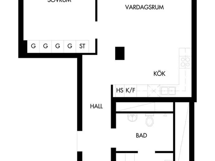 Floor plan for Östersundsgatan 7, Vån 15 (1507/2512)