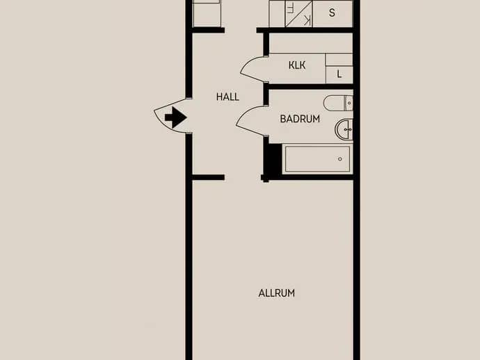Planritning för Sörbygatan 67G