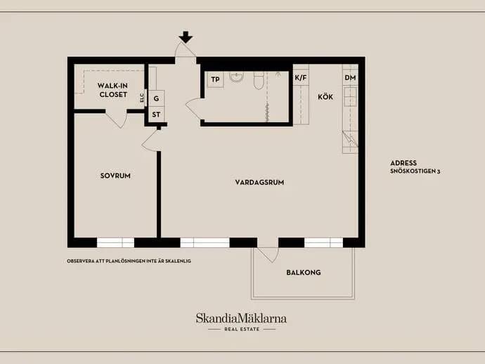 Floor plan for Snöskostigen 3
