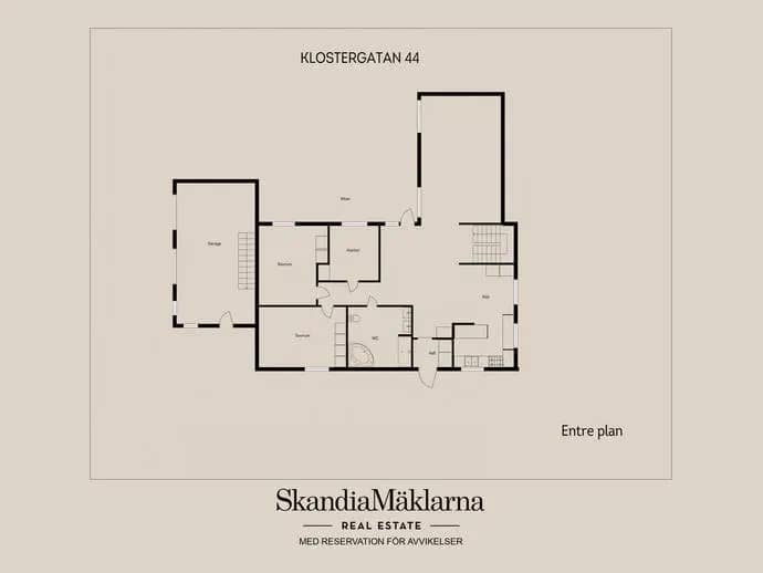 Floor plan for Klostergatan 44