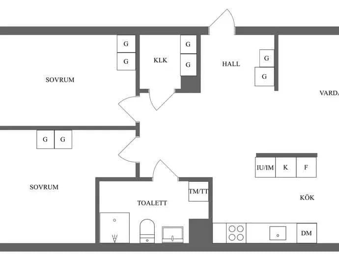 Planritning för Slottsgatan 90