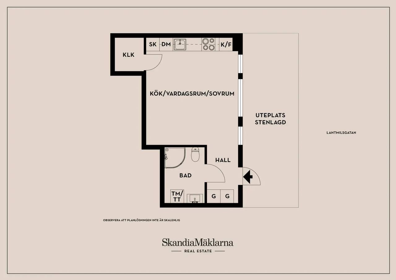 Floor plan for Lantmilsgatan 8A