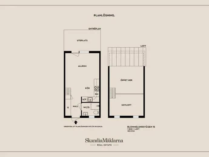 Floor plan for Blommelundsvägen 15