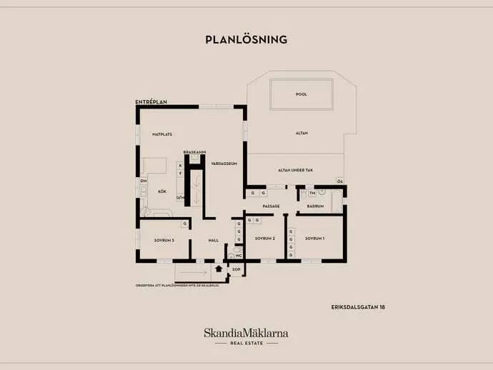 Floor plan for Eriksdalsgatan 18