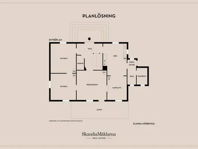 Planritning för Älunda Mörbyhus