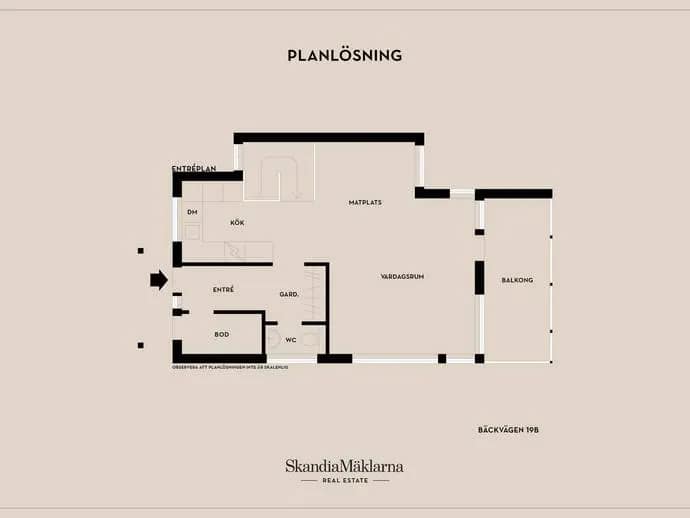 Floor plan for Bäckvägen 19B