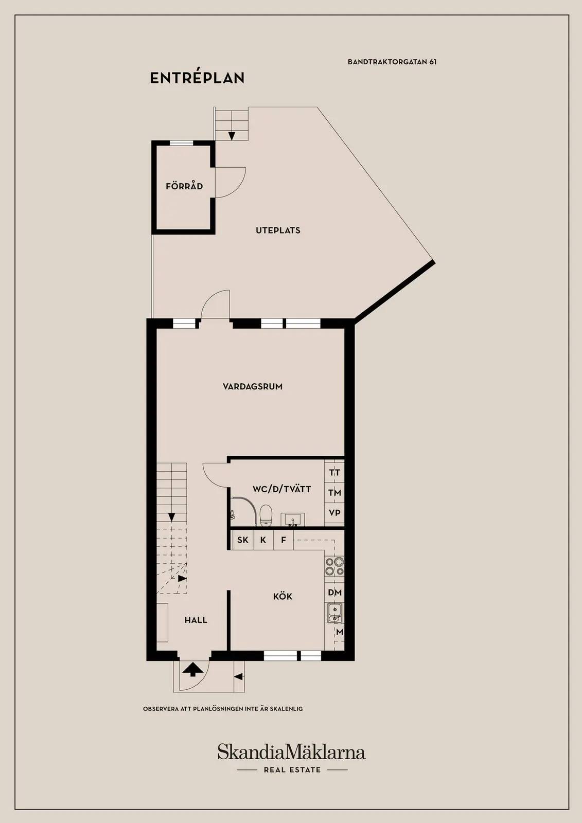 Planritning för Bandtraktorgatan 61