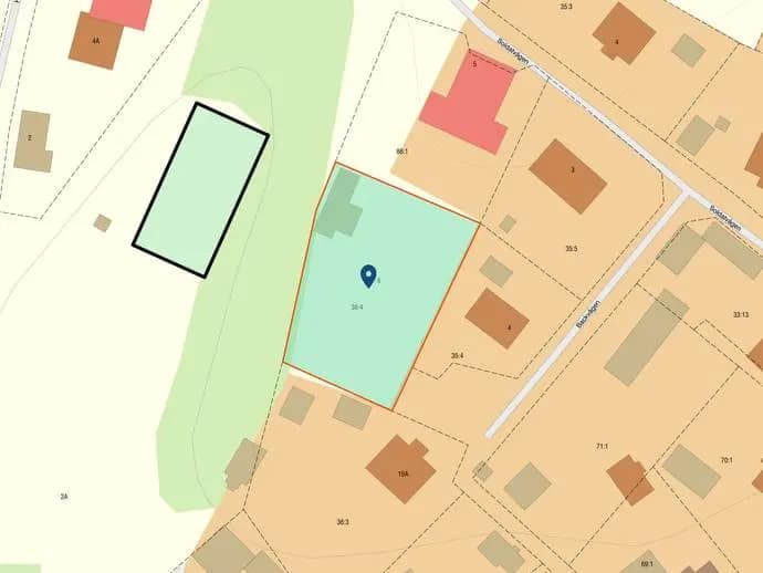 Planritning för Backvägen 6