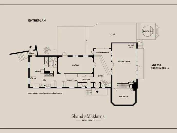 Floor plan for Skogsvägen 23