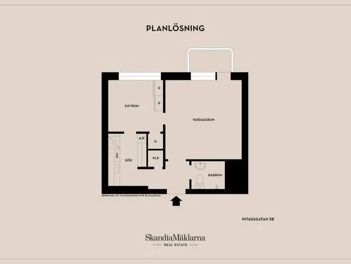 Floor plan for Intagsgatan 5B