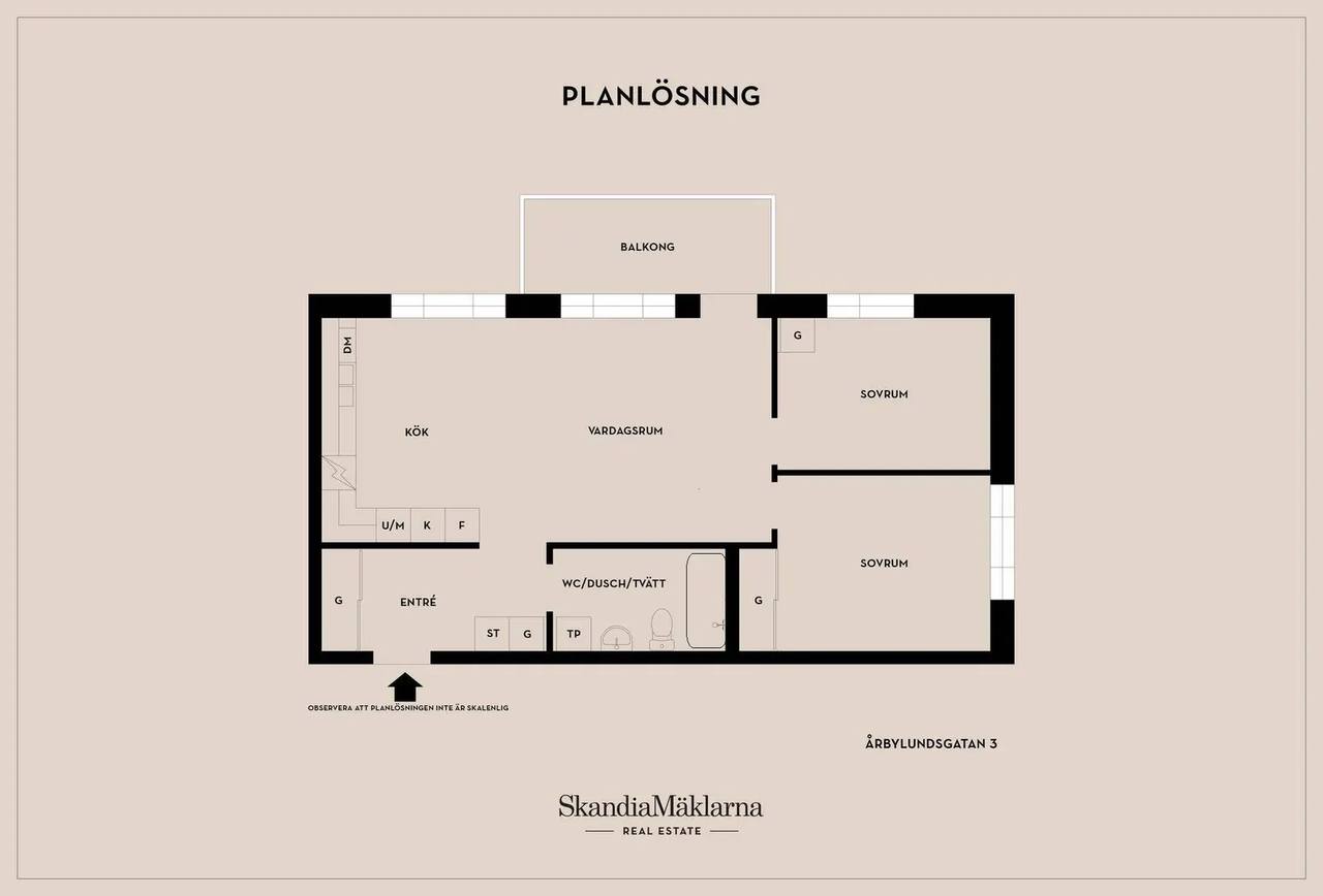 Planritning för Årbylundsgatan 3