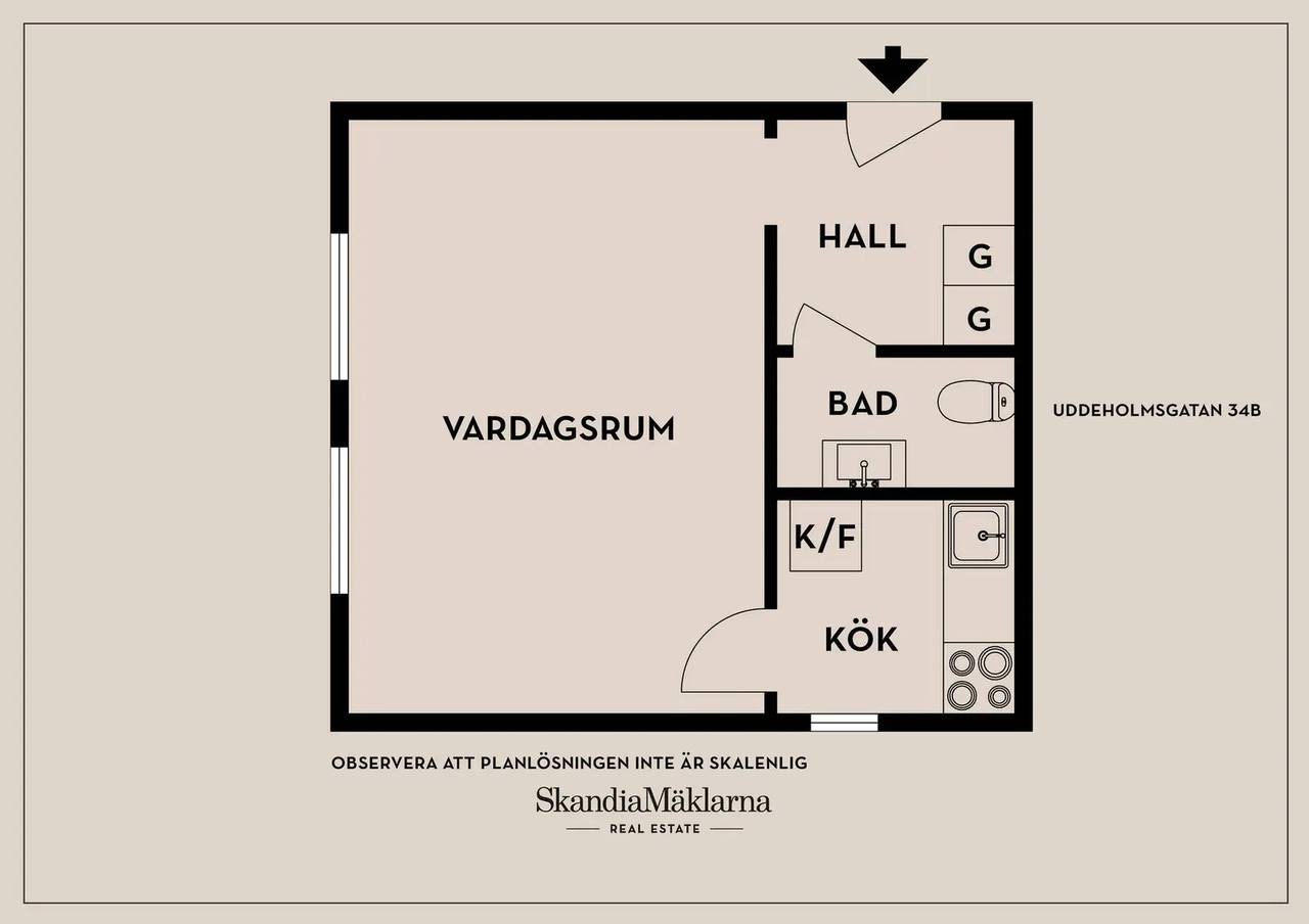 Planritning för Uddeholmsgatan 34B