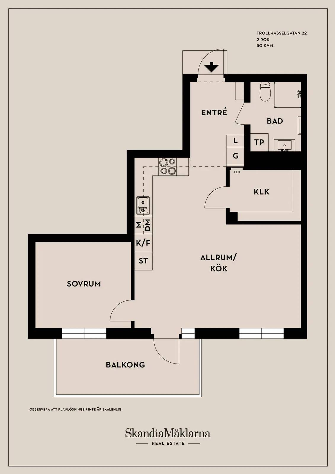 Floor plan for Trollhasselgatan 22