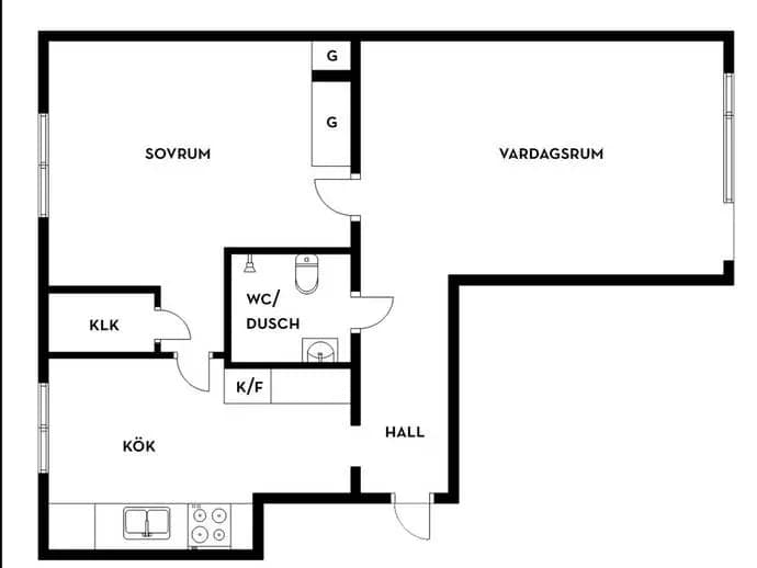 Planritning för Tybblegårdarna 2A