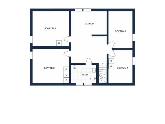 Planritning för Björkevägen 72