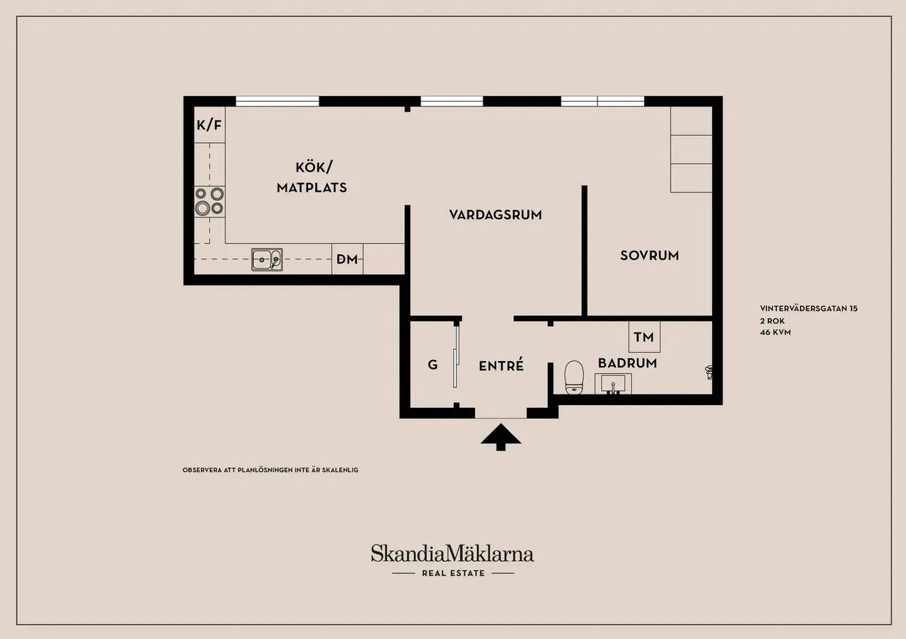 Floor plan for Vintervädersgatan 15