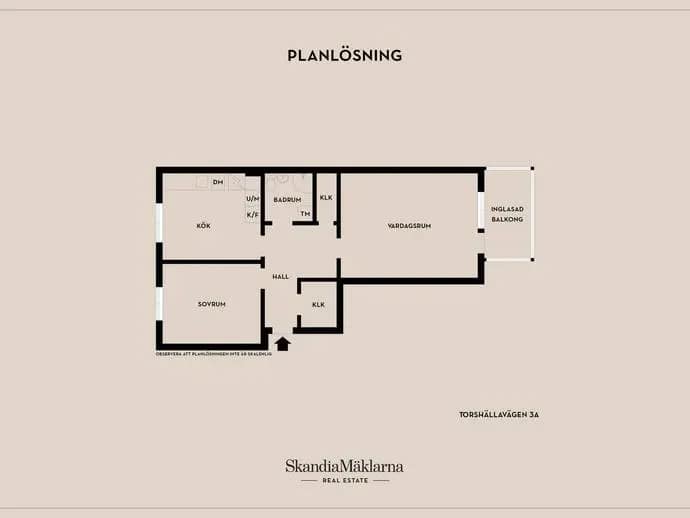 Floor plan for Torshällavägen 3A