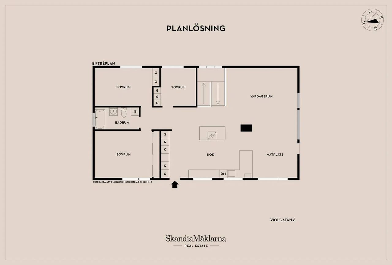 Planritning för Violgatan 8
