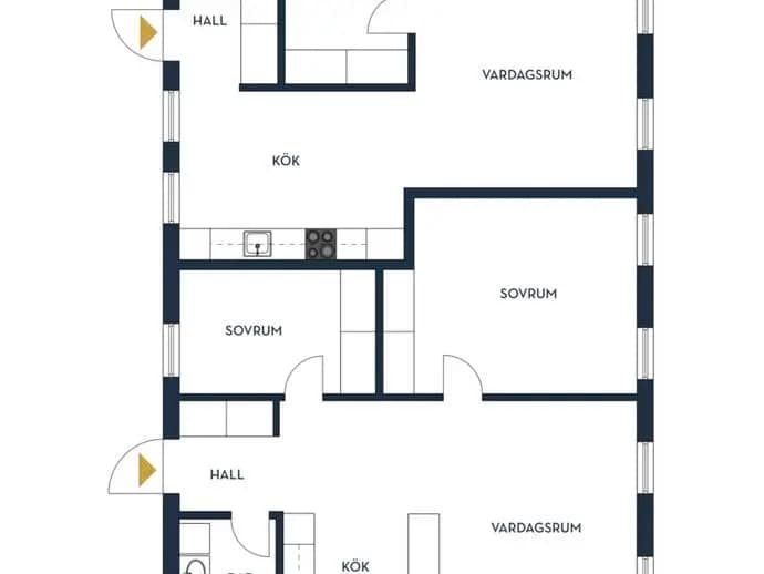 Planritning för Blombackabacken 9