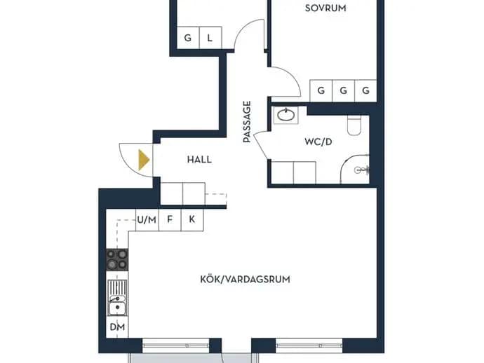 Planritning för Femstenavägen 5, bv