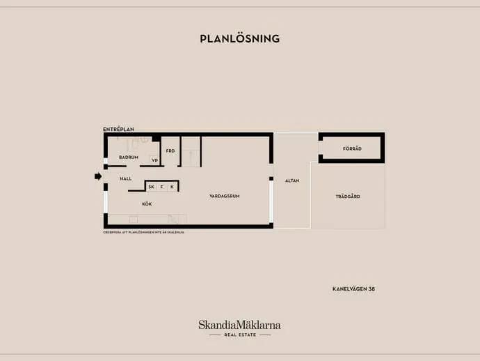 Floor plan for Kanelvägen 38