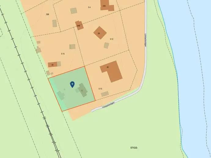 Planritning för Lövbacksvägen 32