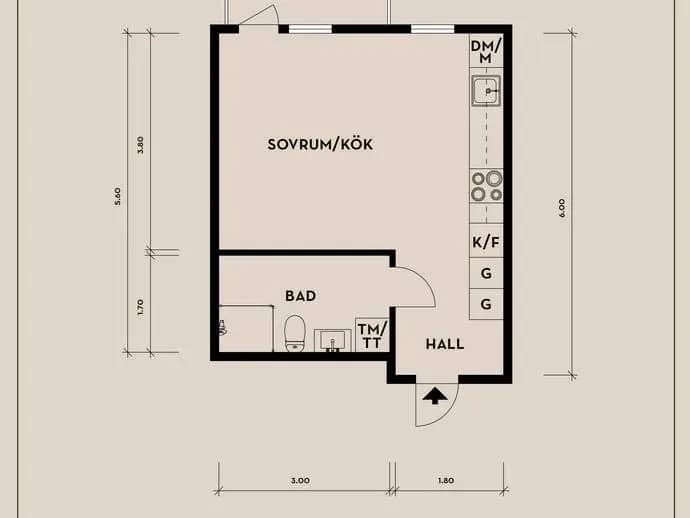 Floor plan for Famngatan 8