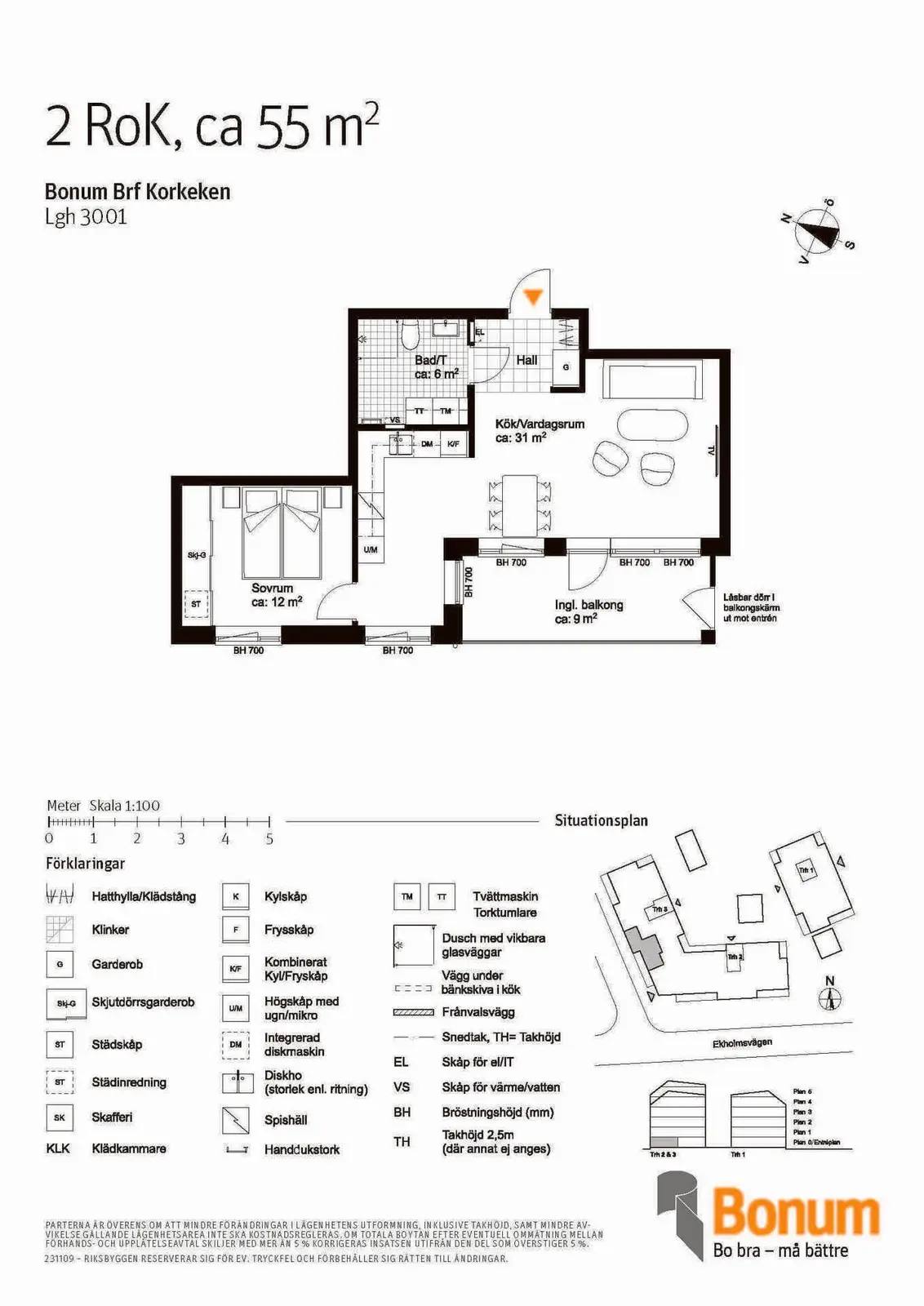 Floor plan for Ekholmsvägen