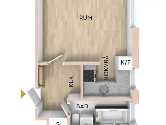 Planritning för Sjätte Tvärgatan 39