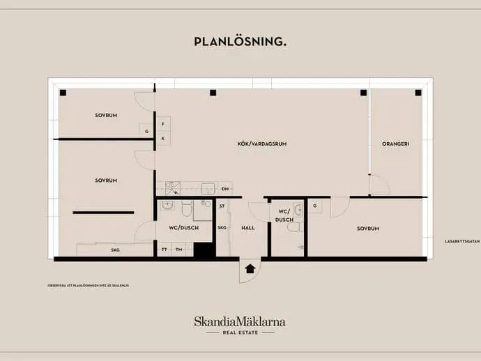 Planritning för Lasarettsgatan 12 - 1701
