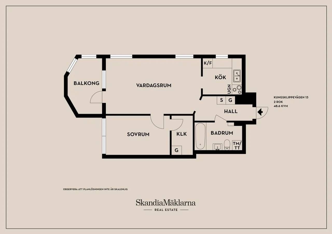 Floor plan for Kungsklippevägen 13