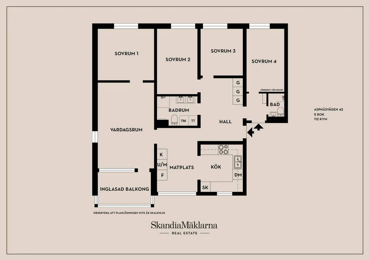 Planritning för Aspnäsvägen 42