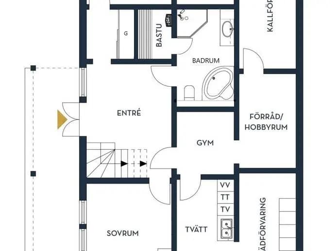 Floor plan for Sorterarvägen 7
