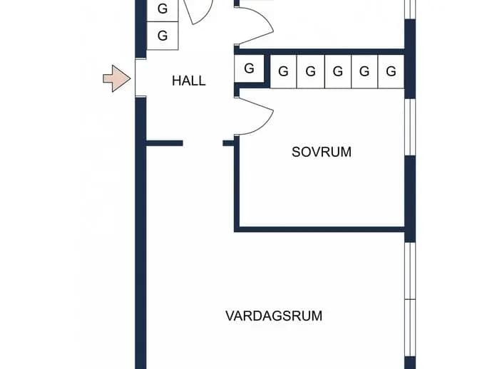 Floor plan for Sörbygatan 71E